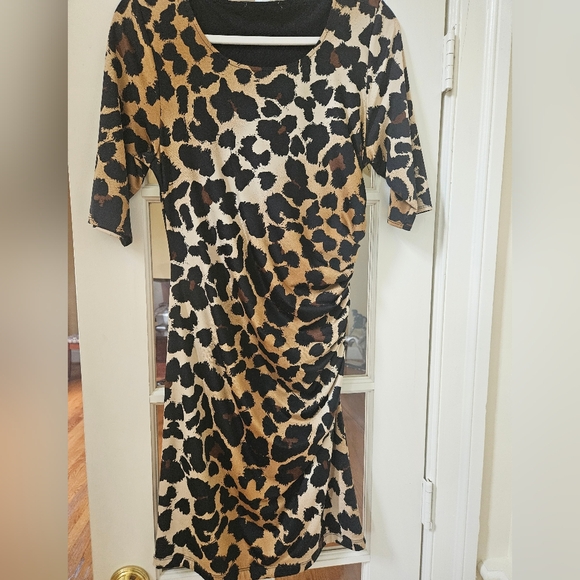 NWOT Cache Y2K Ruched Leopard Print Mini Dress - Picture 11 of 12
